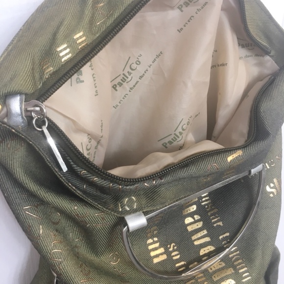 Green and Gold Paul & Co. Convertible Bag - Picture 4 of 6